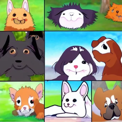 Prompt: most cute dog anime