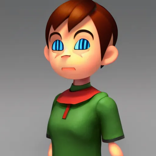 Image similar to villager from super smash bros, digital art, detailed, unreal engine 5, high quality, 4k