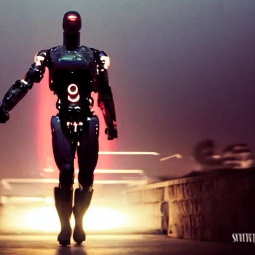 Image similar to movie still of man super hero cyborg, cinematic composition, cinematic light, by gaspar noe