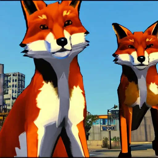 Image similar to a fox in gta 2