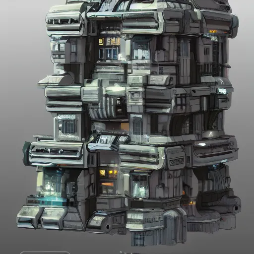 sci fi building concept art