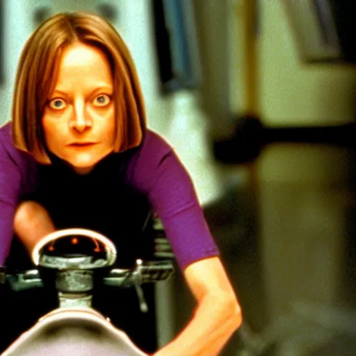 Prompt: Jodie Foster in Contact (1997), amazing colorful emotional portrait