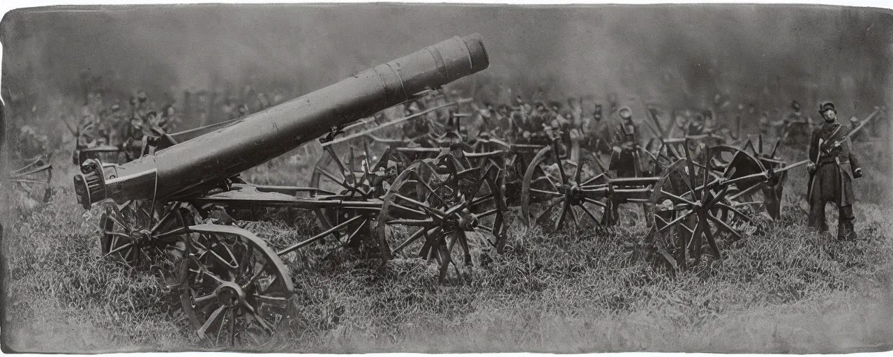 Image similar to spaghetti on top of a 6 - pounder cannon, american civil war, tintype, small details, intricate, 5 0 mm, cinematic lighting, photography, wes anderson, film, kodachrome