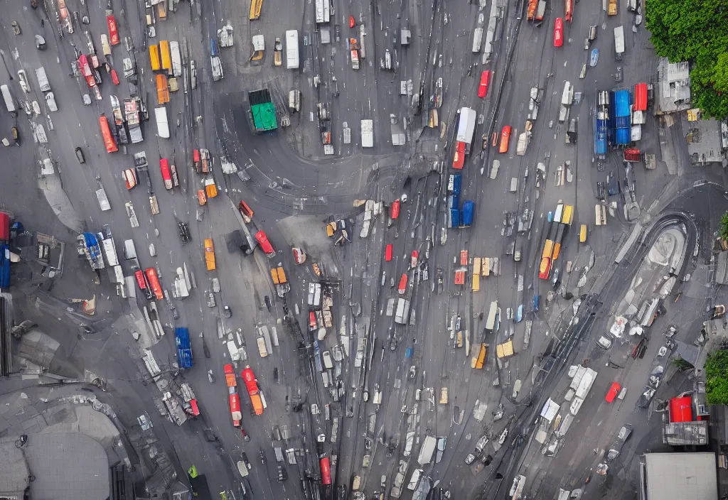 Prompt: Cargo ship drifting in Tokyo streets. highly detailed. wide angle shot. depth of field. high definition. 8k. photography.