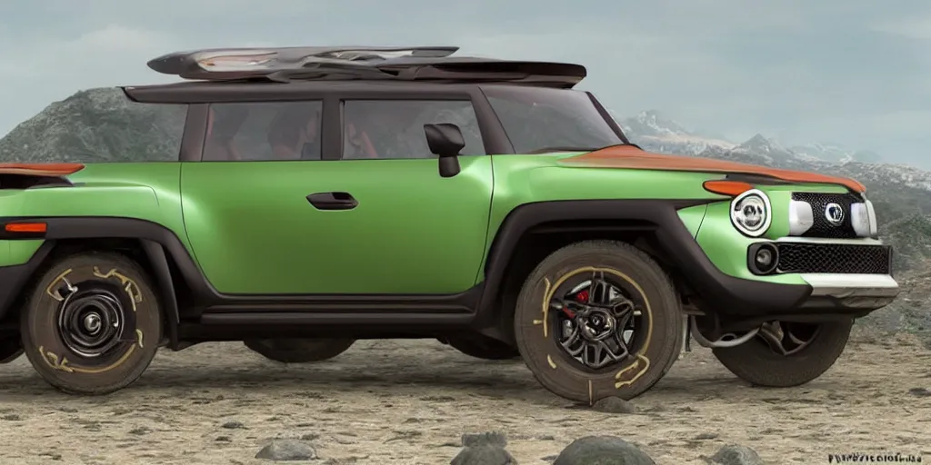 Image similar to “2022 Toyota FJ Cruiser, ultra realistic, 4K”