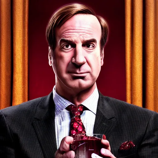 Prompt: Saul Goodman drinking Dr Pepper, photorealistic, 4K