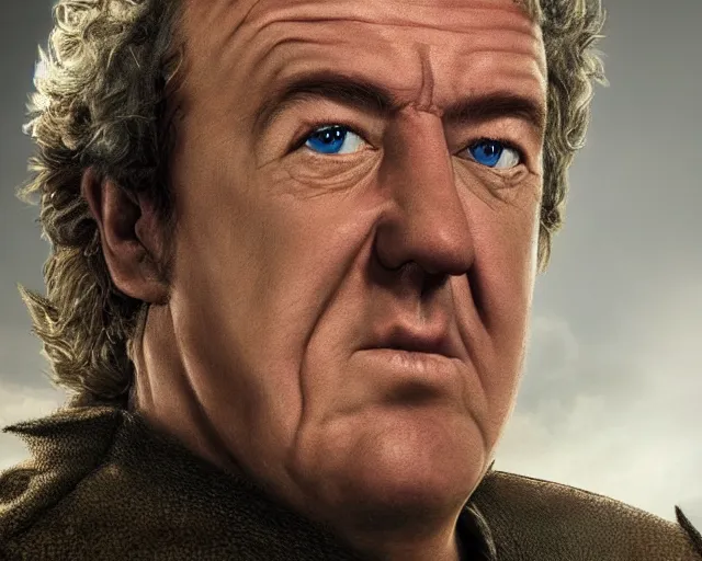 Image similar to jeremy clarkson in lord of the rings, character art, by various concept artists, redshift render, hyperrealistic face, photorealistic render