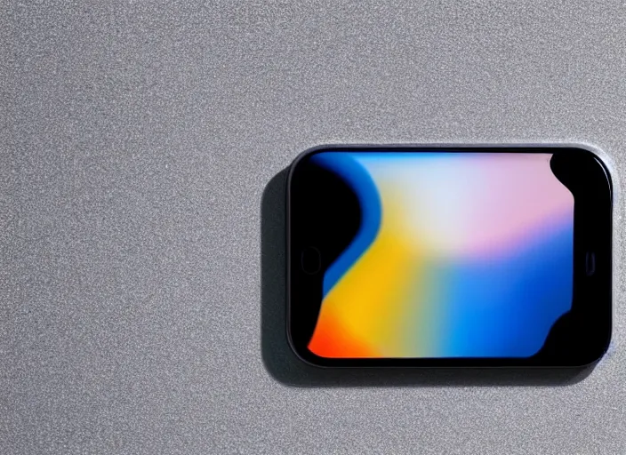 Image similar to product still of the new iphone 2 0 with a!!!!! folding transparent holographic display!!!!! in 2 0 2 9, 4 k, 8 5 mm f 1. 8