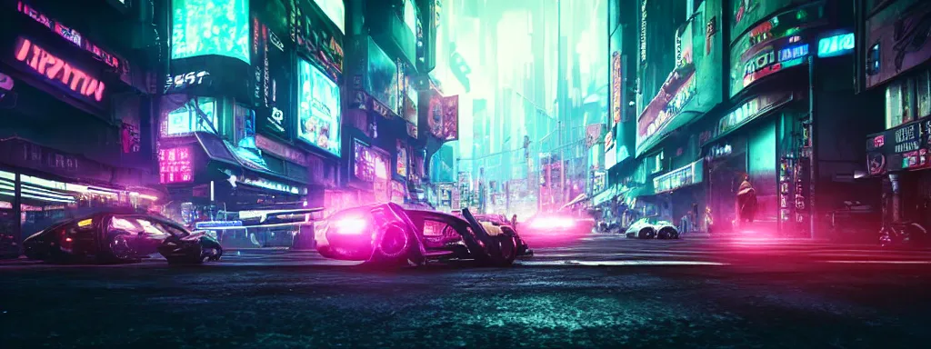 Image similar to Ultra realistic photo, 35mm lens, dark neon futuristic cyberpunk city bustling street, displacement mapped, cinematic lighting, hyper realistic, extreme details, unreal engine 5, cinematic, masterpiece