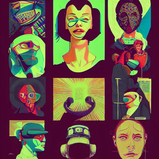 Image similar to portrait of people with sanitary mask, Tristan Eaton, artgerm, Victo Ngai, RHADS, ross draws