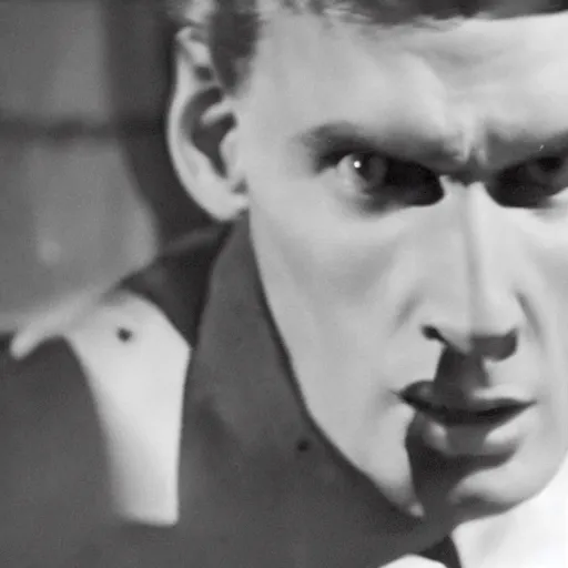 Image similar to jerma in a 1 9 4 0 s horror movie