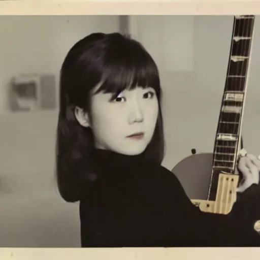 Image similar to real-life Yui Hirasawa with the Gibson Pre-'08 Les Paul Standard '50s, a still of a Japanese movie