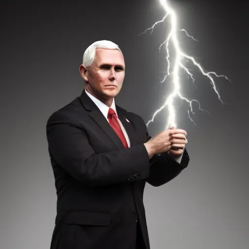 Prompt: mike pence lightning wizard