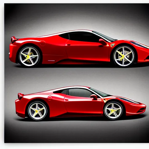 Image similar to ferrari 4 5 8 italia schematics by leonardo da vinci