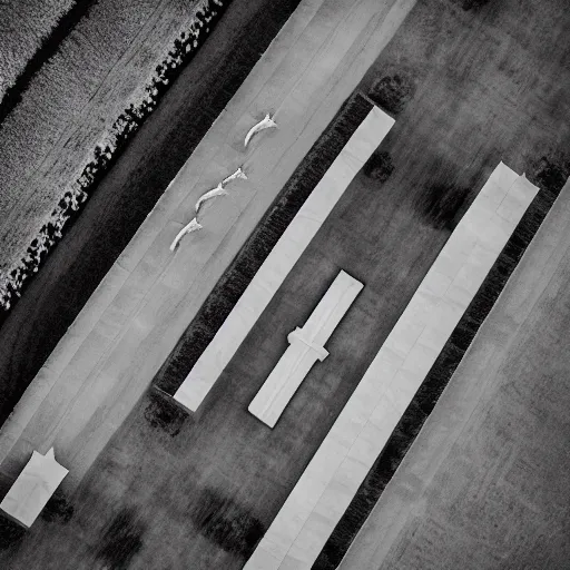 Image similar to “eagle flying over Normandy American Cemetery and Memorial, cinematic, 4k, digital art, award winning, top view”