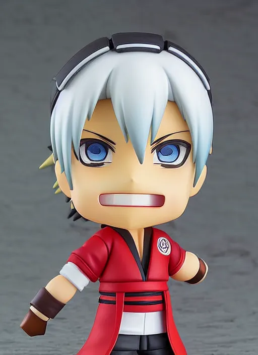 Image similar to a nendoroid of a hidan, naruto anime, detailed product photo