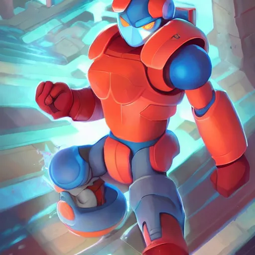 Image similar to hero world mega man, behance hd by jesper ejsing, by rhads, makoto shinkai and lois van baarle, ilya kuvshinov, rossdraws global illumination