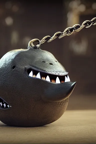 Image similar to very very intricate photorealistic photo of a chain chomp in an episode of game of thrones, photo is in focus with detailed atmospheric lighting, award - winning details