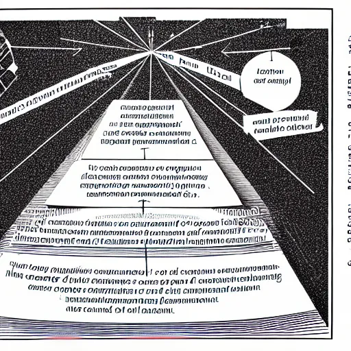 Image similar to a convoluted diagram explaining Plato's republic