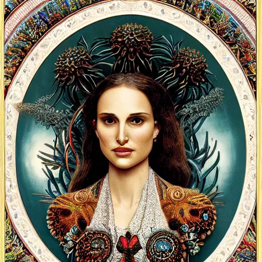 Image similar to portrait of natalie portman by ernst haeckel