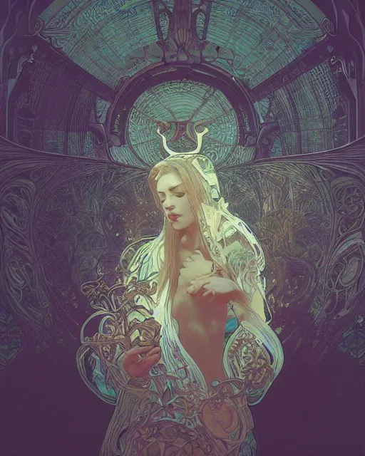 Image similar to the most amazing dream you ever had, hyper realistic, ambient lighting, concept art, intricate, hyper detailed, smooth, alphonse mucha, moebius, vlop, beeple