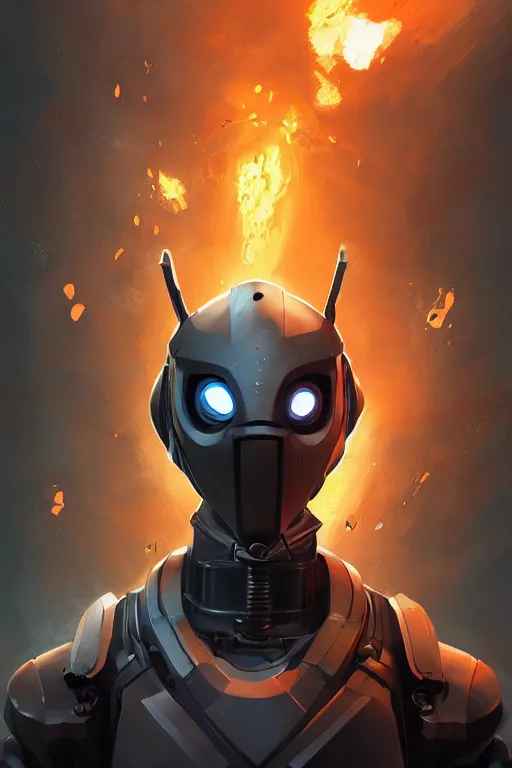 Image similar to epic mask helmet robot ninja portrait stylized as fornite style game design fanart by concept artist gervasio canda, behance hd by jesper ejsing, by rhads, makoto shinkai and lois van baarle, ilya kuvshinov, rossdraws global illumination radiating a glowing aura global illumination ray tracing hdr render in unreal engine 5