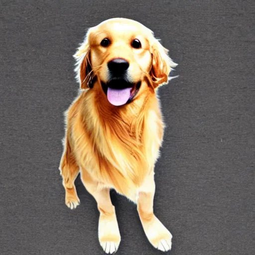 Image similar to a golden retriever wearing a suit