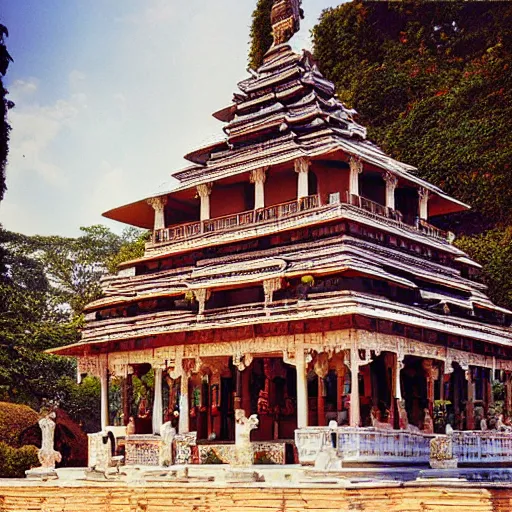 Image similar to a highly detailed beautiful temple by raghu rai's work