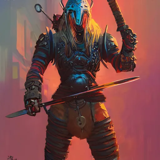 Image similar to cyberpunk viking helmet mask warrior goddess robot ninja fantasy, art gta 5 cover, official fanart behance hd artstation by jesper ejsing, by rhads, makoto shinkai and lois van baarle, ilya kuvshinov, ossdraws