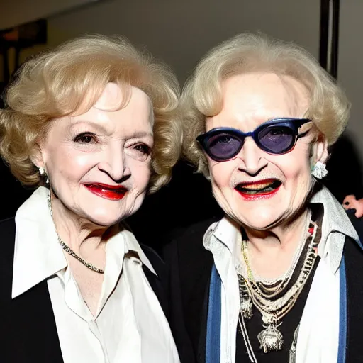 Image similar to Johnny Depp hanging out with Betty White