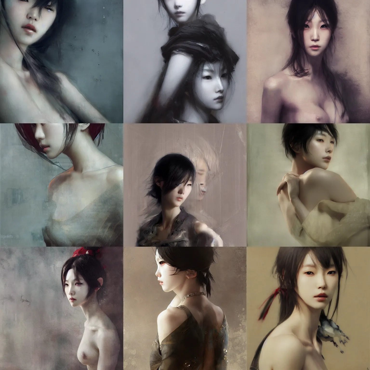 Prompt: lee jin - eun by ruan jia and akihiko yoshida, rule of thirds, seductive look, beautiful