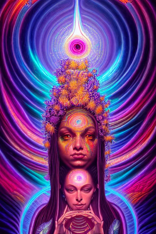 Image similar to a beautiful hyperdetailed painting of divine human spiritual evolution, retrowave fantasy, wallpaper, highly detailed, trending on artstation.