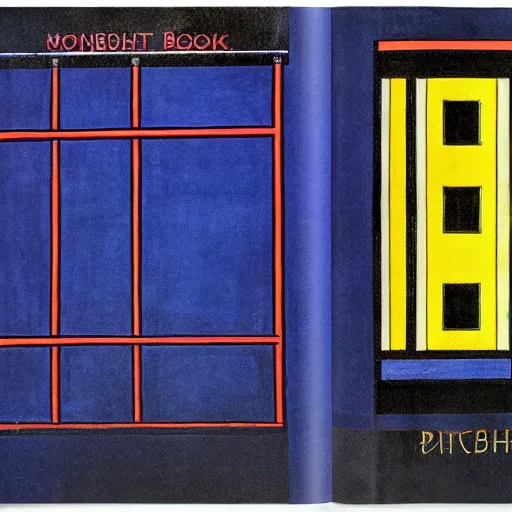 Image similar to high school yearbook by piet mondrian