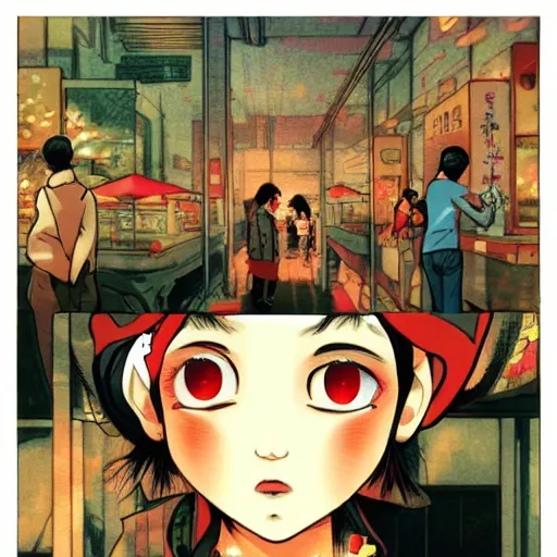 Prompt: the last time we ever met by satoshi kon, highly detailed, bright tones