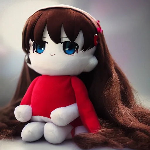 Image similar to cute fumo plush of a girl who can wield the power of the sun, lens flare, vray