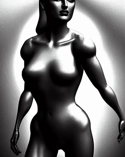 Prompt: dreamy, monochrome, subsurface scattering, white, cyborg goddess in cosmos, black and white, octane render, virgil finlay, highly detailed, rim light, art, cinematic lighting, very coherent, hyper realism, 8 k