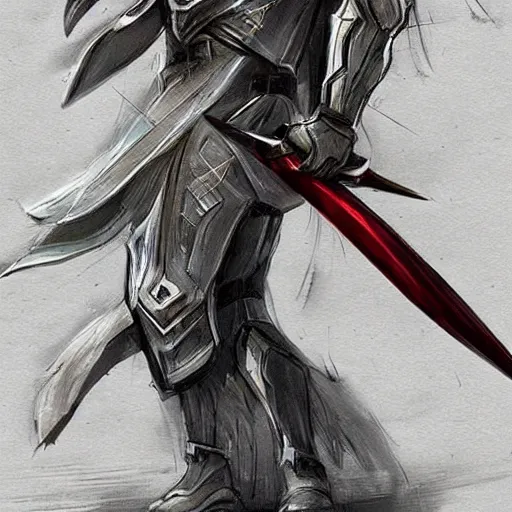 Prompt: concept art. sci - fi sword. large. cool. badass.