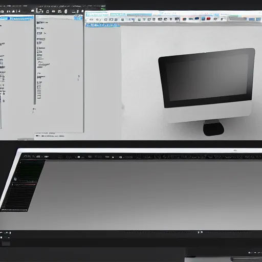 Prompt: octane render working table laptop
