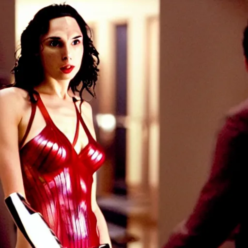 Image similar to gal gadot in american psycho ( 1 9 9 9 )