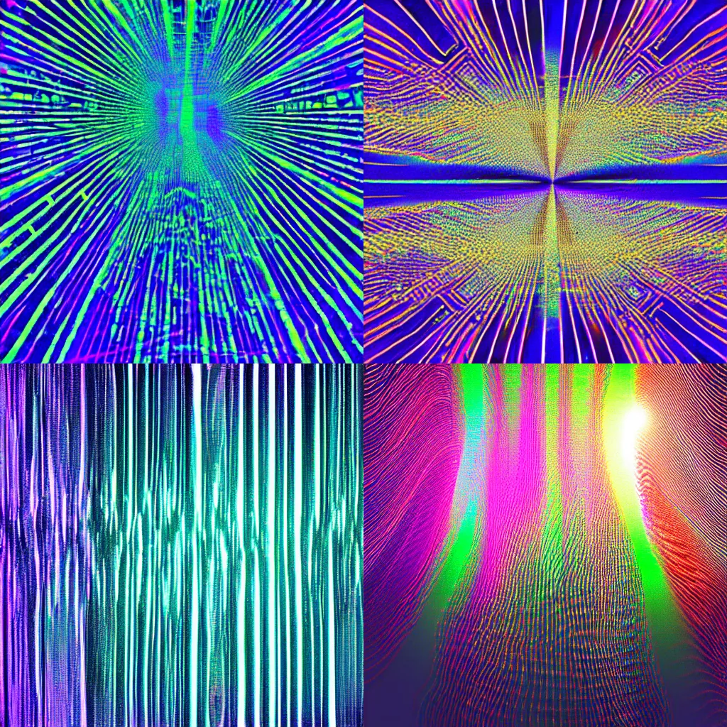 Prompt: glitched rays of light. datamosh, glitch.