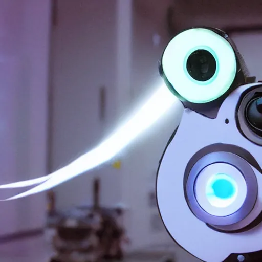 Image similar to Video footage of the portal gun from portal 2 in real life, photograph