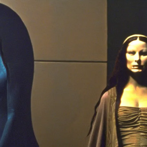 Prompt: movie still from Mona Lisa in the fifth element