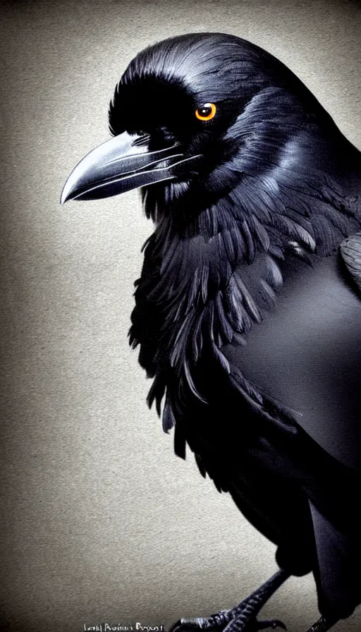 Image similar to epic professional digital art of a crow that is a human by lisa roet