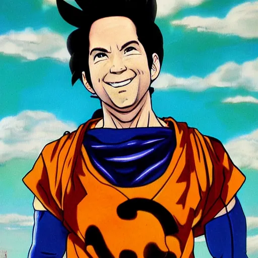 Image similar to Painting of Paul Rudd, official, detailed, character dragonball, award winning artwork, Akira Toriyama