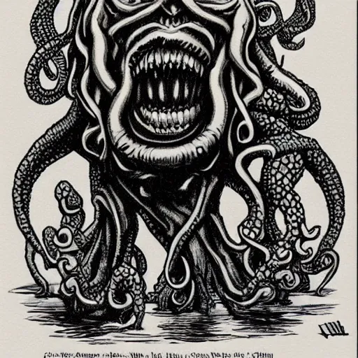 Image similar to cthulhu caricature