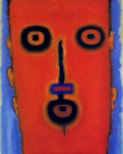 Image similar to Portrait of a human face, by Mark Rothko