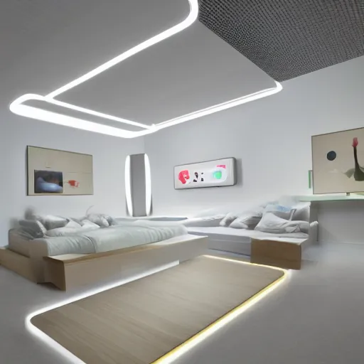 Prompt: Samsung SmartThings, concept art, designed by Samsung and Joongwon Jeong, studio ambient lighting