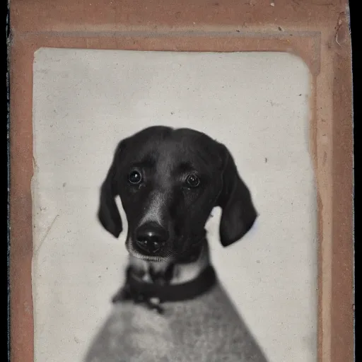 Prompt: calotype voluntary timeline dog