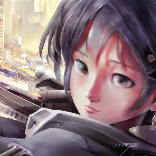 Image similar to dynamic composition, motion, ultra-detailed, incredibly detailed, a lot of details, amazing fine details and brush strokes, colorful and grayish palette, smooth, HD semirealistic anime CG concept art digital painting, watercolor oil painting of Clean and detailed post-cyberpunk sci-fi close-up schoolgirl in asian city in style of cytus and deemo, blue flame, relaxing, calm and mysterious vibes,, by a Chinese artist at ArtStation, by Huang Guangjian, Fenghua Zhong, Ruan Jia, Xin Jin and Wei Chang. Realistic artwork of a Chinese videogame, gradients, gentle an harmonic grayish colors. set in half-life 2, Matrix, GITS, Blade Runner, Neotokyo Source, Syndicate(2012), dynamic composition, beautiful with eerie vibes, very inspirational, very stylish, with gradients, surrealistic, dystopia, postapocalyptic vibes, depth of field, mist, rich cinematic atmosphere, perfect digital art, mystical journey in strange world