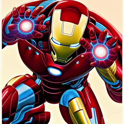Image similar to iron man, extremely detailed, sharp focus, wide view, full body shot, smooth, digital illustration, by james jean, by rossdraws, frank franzzeta, sakimichan